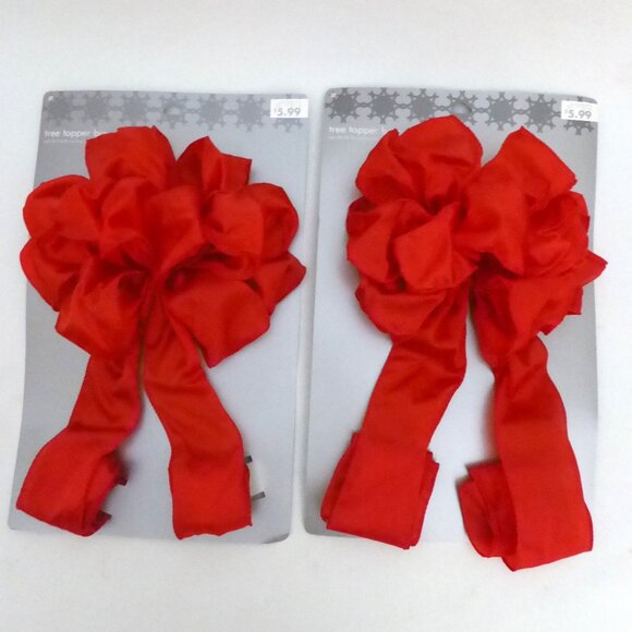 NEW 13” to 27” TARGET CHRISTMAS HOLIDAY RED WIRED TREE TOPPER BOW LOT OF 2 - Picture 12 of 12